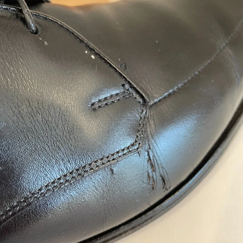 Allen Edmonds Men's Black Leather Apron Toe Oxford Dress Shoes Size 9 D